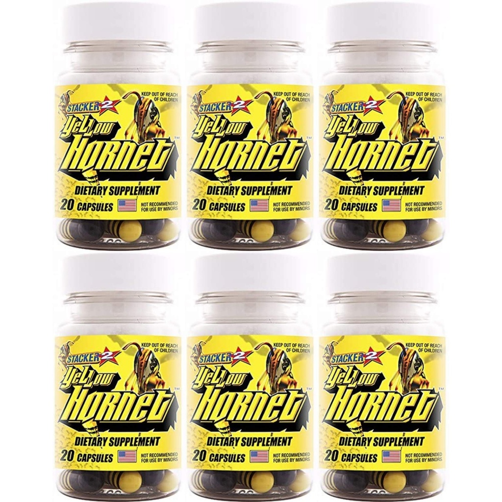 Geel Hornet Kruidendieetsupplement 20ct (Lot van 6 X) = 120 capsules