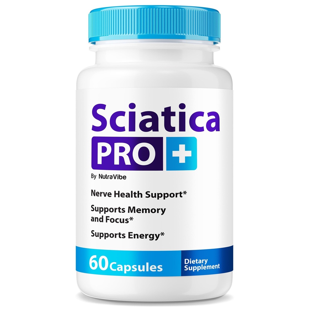 Sciatica Pro+ Capsules, Sciatica Pro Plus Nerve Support Formula with Premium Blend to Help Maintain Nerve Health, Focus & Concentration, Easy-to-Swallow SciaticaPro Pills (60 Capsules)