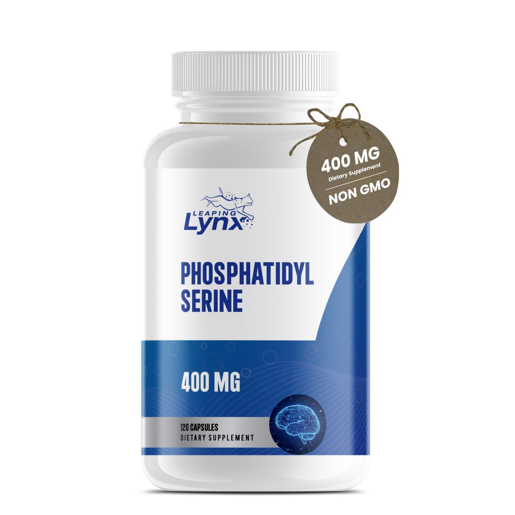 Phosphatidylserine 400 mg – Sunflower Phosphatidylserine Supplement – 120 Capsules (60 Servings) – PS Supplement for Brain, Memory & Cognitive Support – Non-GMO, ISO-Certified