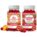 Lunakai Vitamine B12 en vrouwen Multivitamine Gummies Bundle - 3000mcg Methylcobalamine Hoge Absorptie Energie Gummy - 100% Dagelijkse Waarde van 16 Essentiële Vitaminen en Mineralen Supplement - 30 Dagen Levering
