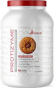 Metabolische Voeding, Protizyme, 100% Wei Proteïnepoeder, Hoog Proteïne, Lage Carb, Lage Vet Wei Proteïne, Digestieve Enzymen, 24 Essentiële Vitaminen en Mineralen, Boter Pecan Cookie, 2 Pond (26 ser)