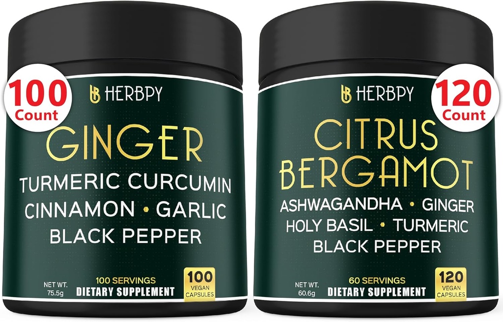 Ensemble 5in1 Supplément gingembre et 6in1 Supplément agrumes Bergamot