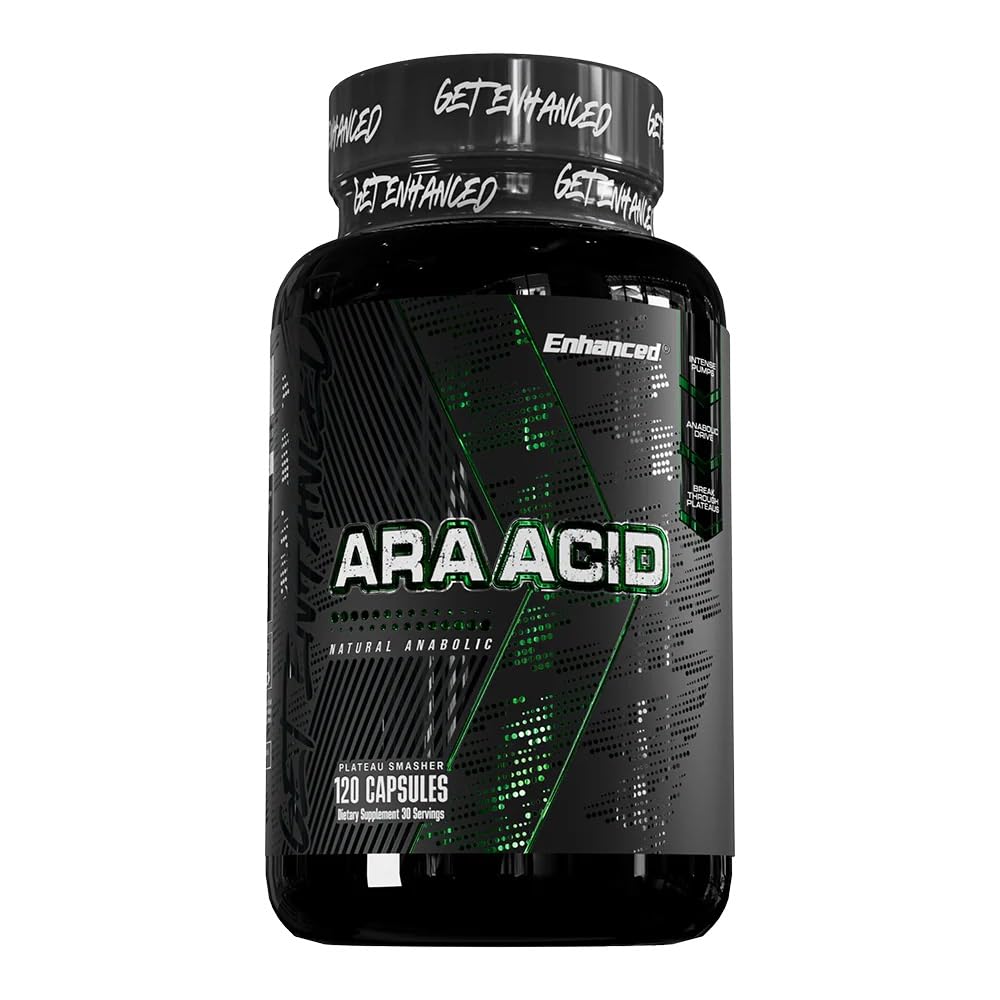 Enhanced Labs - Arachidonic Acid Supplement - Muscle and Strength Supplement for Increased Muscle Mass & Improved Recovery for Men & Women - One Capsule Contains 350mg Arachidonic Acid (120 Capsules)