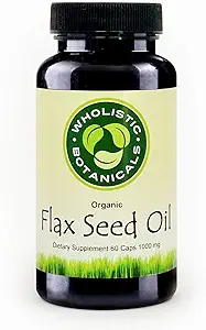 Capsule d'huile de graines de lin — Omega sans gluten 3 6 9 Supplément Cerveau — Soutien immunitaire et inflammatoire
