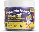 Vitamine Vrienden - Vlierbes, vitamine C Gummies - Vegan Immuun System Booster Blended Supplementen - Health Support w/ Zink Citrate & Vitamine D - Advanced Immuun Support - 30 dagen levering 1 Pack