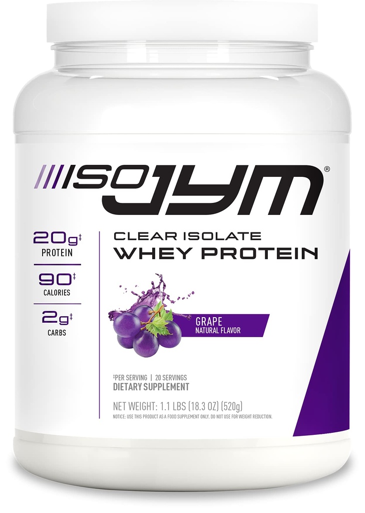 ISO JYM 20 Servings - Grape & Bombsicle Clear Whey Protein Isolate Bundle