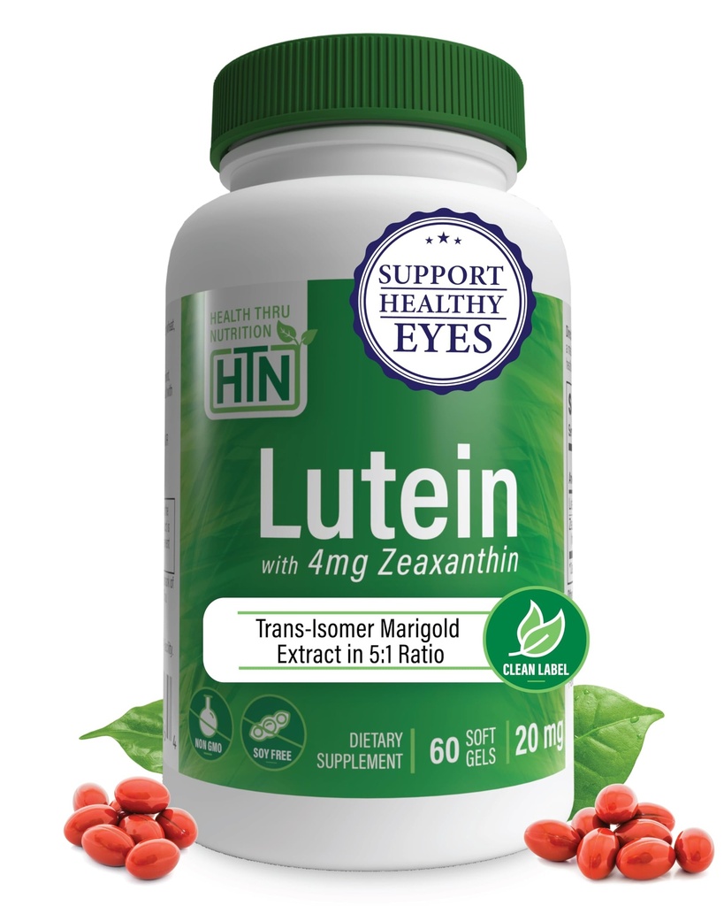 Lutein 20mg met Zeaquin 4mg 60 Softgels 