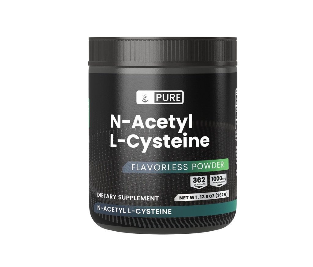PURE ORIGINEEL INGREDIËNTEN NAC poeder, 12,8 oz, N-acetyl L-cysteïne, aminozuur, altijd zuiver