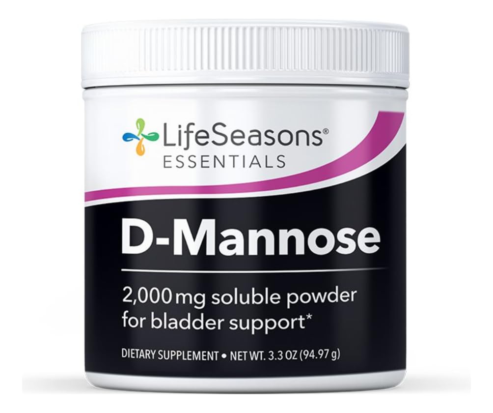 LifeSeasons D-Mannose Powder - Fast-Acting Uti Relief - Urinary Tract Health Supplement - Ondersteunt gezonde niveaus van Microflora & Eases Blader Discomfort - 45 Servers