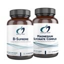 Designs for Health Magnesium Glycinate Complex (60 capsules) & B-Supreme (60 capsules) Bundel - B Vitamine Complex with High Absorptie Magnesium Supplement