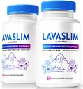(2 Pack) LavaSlim Capsules - LavaSlim Dietary Supplement for Advanced Weight Health, LavaSlim Aravida Nutrition, Maximum Strength All-Natural Pills for Targeting Belly Fat, Lava Slim (120 Capsules)