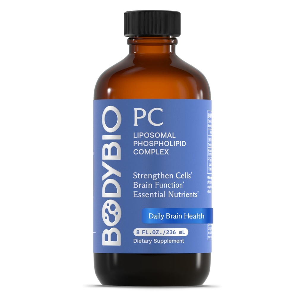 BodyBio PC - Fosfatidylcholine voor Brain Health, Mental Clarity, Cognitive Function, Cellular Repair & Healthy Aging, Phospholipide Complex Supplement for Gentle Daily Detox