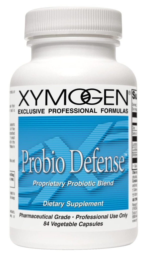 XYMOGEN Probio Defense - Pobiotica voor de spijsvertering gezondheid - Dagelijkse Probiotica met Lactobacillus Rhamnosus Probiotica - Digestieve Voedingssupplementen - Melkvrije Probiotica (84 Capsules)