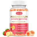 Magnesium Complex Gummies for Kids & Adults- Magnesium Glycinate, Taurate, Citrate, Malate Supplement-Support Calm Stress Relief, Bone, Muscle, Mood Vegan, Banana & Strawberry Flavor, 60 Gummies