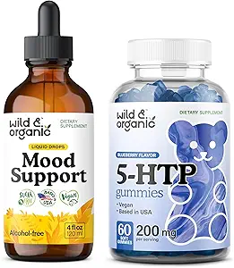 Wild & Organic Mood Support Tinctuur 4 fl oz & 5-HTP Gummies