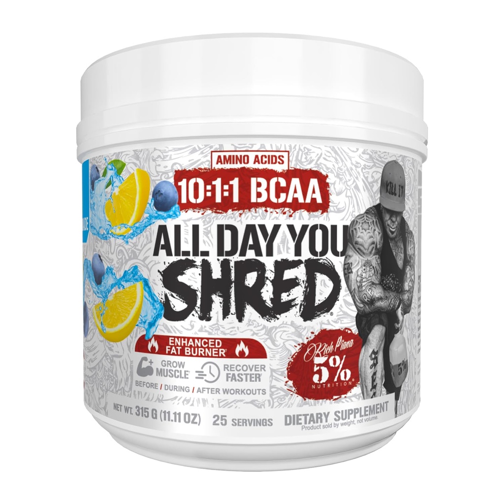5% Voeding Rijke Piana AllDayYou Shred BCAA Powder 