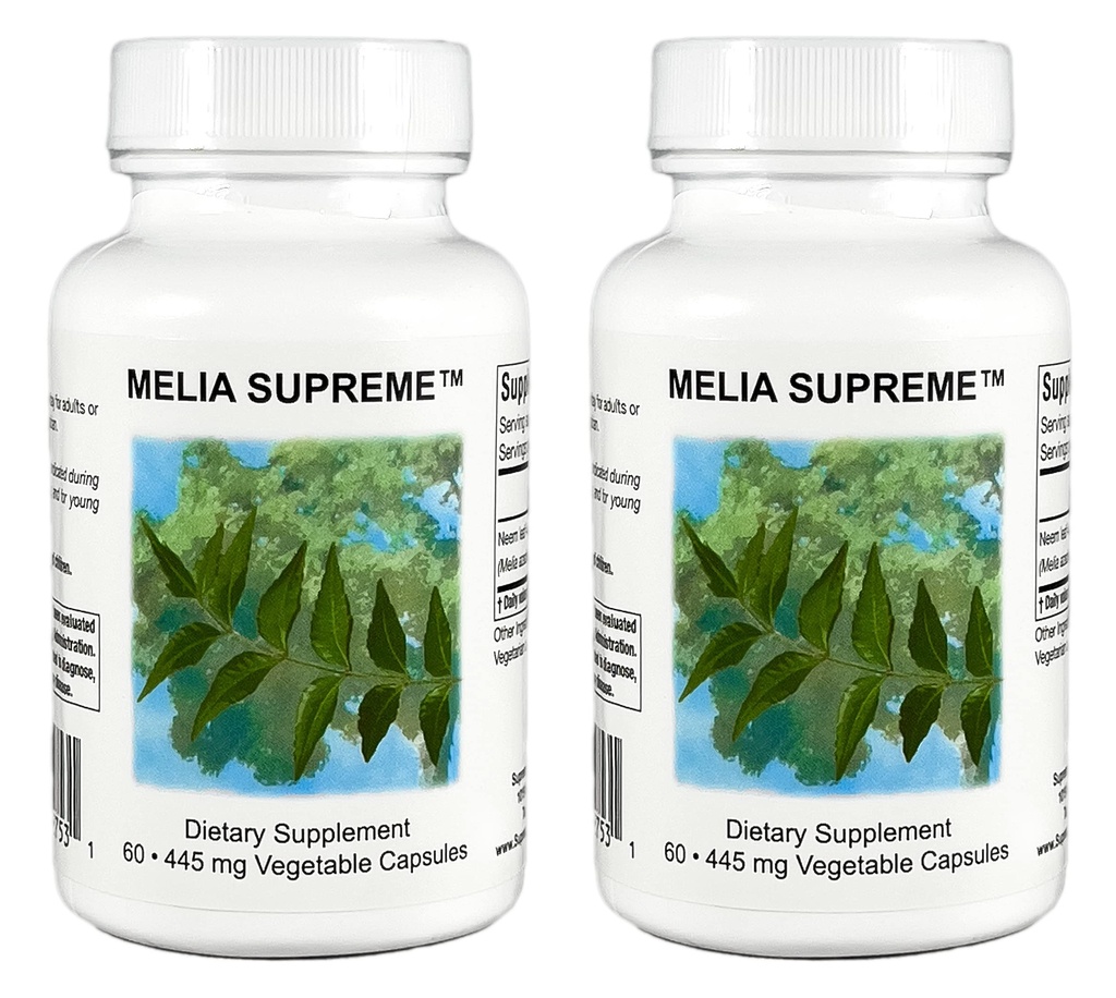 Supreme Nutrition Melia Supreme, 60 Pure Powdered Neem Leaf Vegetarian Capsules (verpakking van 2)