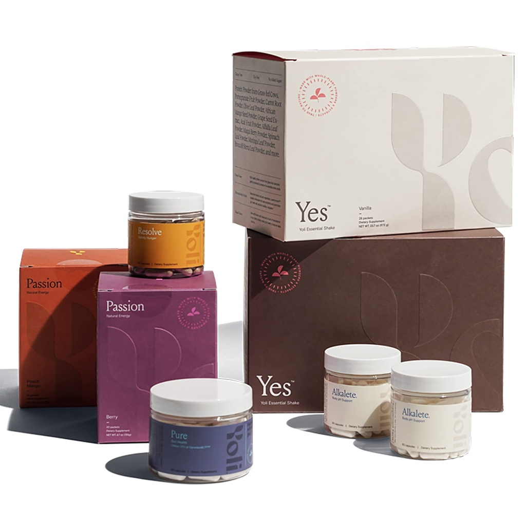 Yoli® Transformation Kit bevat JA, Passie, Alkalete, Pure, Oplossen en Het Betere Lichaamssysteem 28-Dag Programma T-Kit (Smaken Vary)