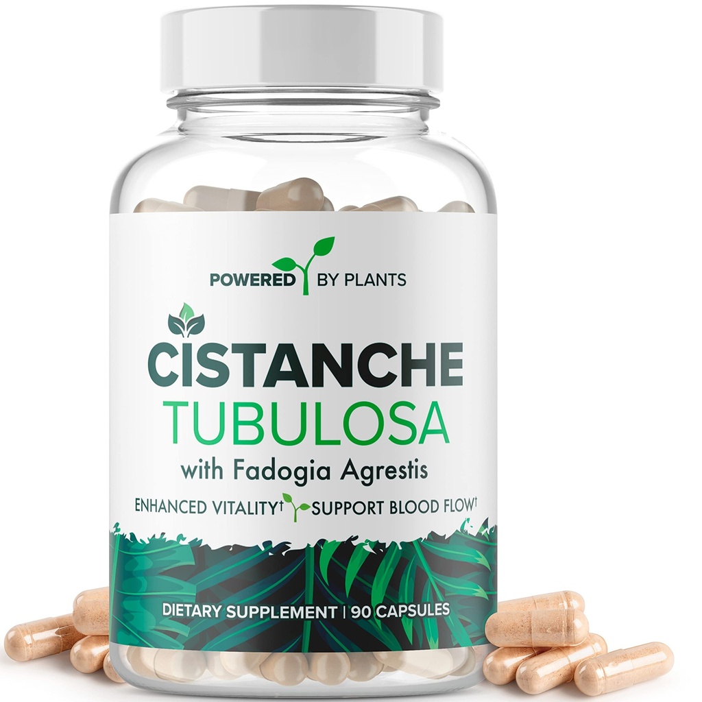 Cistanche Tubulosa met Fadogia Agrestis - Bevordert vitaliteit - Natuurlijke supplementen voor mannen en vrouwen met bioperine door Powered X Plants, 90 porties