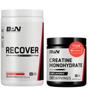 BARE PERFORMANCE NUTRITION BPN Recover Post-Workout Muscle Recovery Drink Mix – Fruit Punch 25 Servings + Pure Creatine Monohydrate Powder 30 Servings | Recovery + Strength Bundle