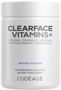 Codeage Clearface Pantothenic Acid, Niacin Supplement, Vitaminen A, C, D3, E, Probiotica, Zink, Riboflavine, Thiamin, L-Lysine HCL & Omega-3, Niacinamide, Botanical Blend - Non-GMO - 90 Capsules