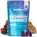 Mushroom Gummies for Focus & Energy – Lion’s Mane, Reishi, Chaga & Cordyceps + Ashwagandha – 2600mg 10:1 Extract – Fruiting Body – Daily Performance Supplement – 60 Count