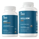 Dr. Tobias Adult Multivitamine & Psyllium Daily Supports Energy, Immunity & Healthy Bowel Movements with 42 Fruits & Vegatables, Pslium Husk, Bentonite Clay, Flaxseed & Natural Ingredients