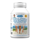 ANDREW LESSMAN Circulation, Vein Support for Healthy Legs 30 Capsules - High Bioactivity Diosmin, Butcher's Broom, Visibly Reduces Swelling and Discomfort in Feet, Ankles, Calves, Legs