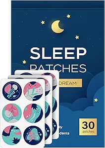 Patchs de sommeil, 30 packs amélioré Patchs de sommeil profond pour les adultes, tout naturel deep patch, ingrédients d'action rapide, pour les hommes et les femmes, facile à utiliser cette dernière nuit - Bleu - 23