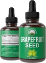 Supplément de gouttes liquides extraites de pamplemousse. Extrait végétalien de graines de pamplemousse GSE pour les femmes et les hommes. Zéro sucre, non amer. pour immune, support digestif. Huile sans gluten. Prendre oralement