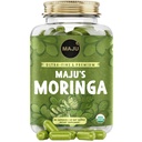 Maju Superfoods Biologische Moringa Capsules, Oleifera Leaf, Extra-Fine Kwaliteit Moringa Bladeren, Gedroogde Drumstick Boom Bladeren, Biologische Moringa Poeder Extract Supplement Capsules van Plant (90 ct)