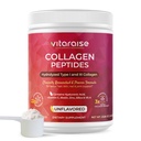 Hydrolyzed Collagen Powder - Type I & III Grass Fed Naturally 3X Powerful Collagen Peptides Powder for Women & Men - Hair, Skin, Nail, Joints - Unflavored, Gluten Free, 22g per 30 Serving - 1.49 lbs