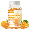 Nutravita Glucosamine Chondroitin Gummies met MSM & Vlierbes extra sterkte - Gezamenlijke ondersteuning, Antioxidant Immuun Ondersteuning Supplement voor volwassenen, mannen & vrouwen.60 Oranje Kauwen