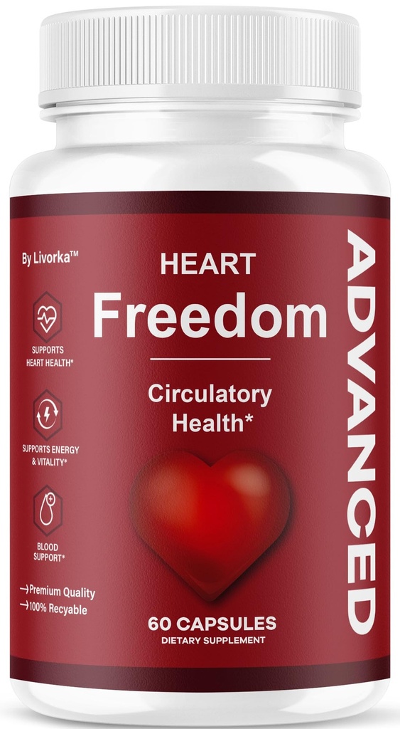 Heart Freedom - Heart Freedom Capsules, Official Pills All Natural Ingredients - Maximum Strength, Premium Advanced Formula Support Health & Wellness, 60 Capsules for 1 Month
