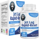 Jet Lag Rapid-Reset (7-in-1) Support Supplements | Optimize Your Travel Routine | Jet Lag Supplement for Travelers | 30 Capsule Doses Per Bottle
