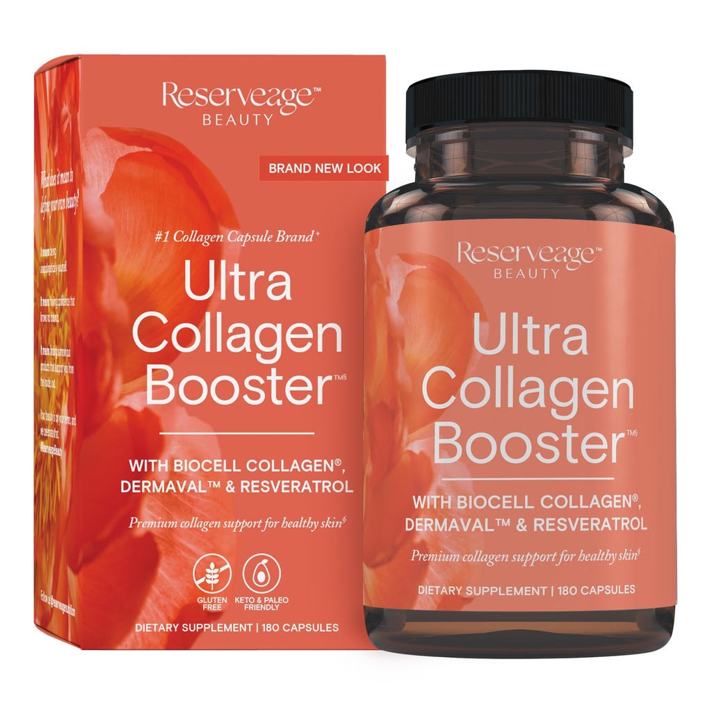 Reserveage, Ultra Collagen Booster, Skin Supplement, Supports Healthy Collagen Production, 180 Count