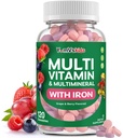 YumVs Kids Multivitamine met ijzer & mineralen Kauwtabletten Graaf & Berry Smaak Vitaminen voor peuters & kinderen leeftijd 2+ 