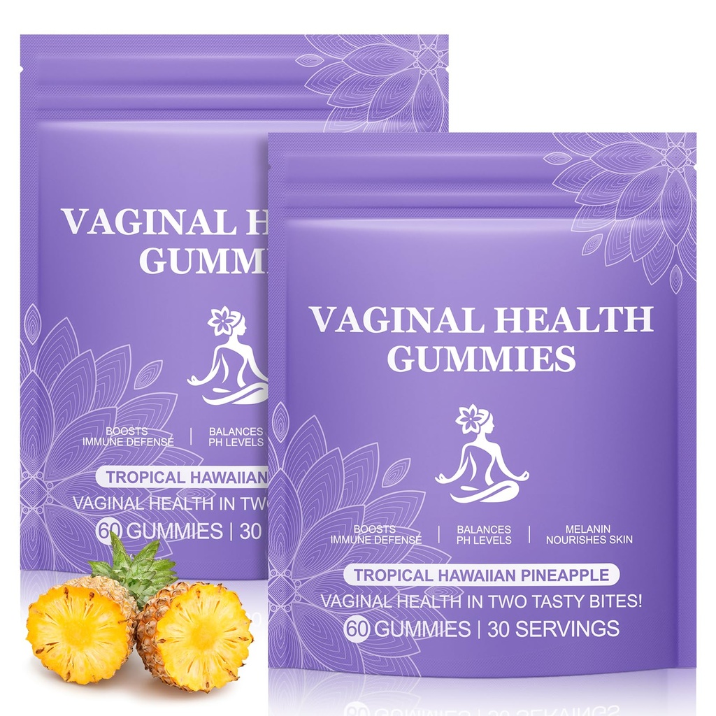 Pineapple Gummies for Women PH 120 Count, PH Balance for Women, Probiotics Vaginal Gummy, Improve Immune, Hawaiian Pineapple Flavor, Vegan & Low Sugar, Premium Balance Gummies