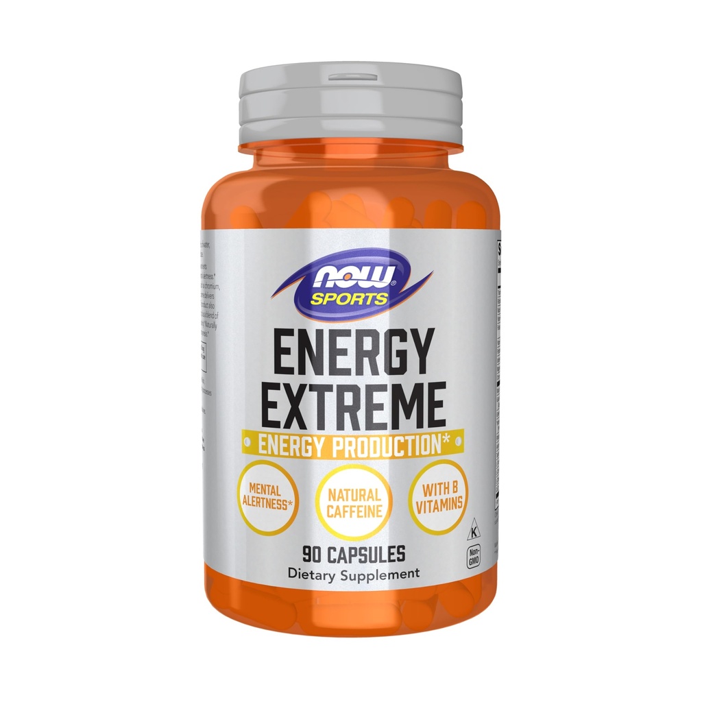 NOW Foods Sports Nutrition, Sports Energy Extreme met B vitamines en andere cofactors zoals chroom, Magnesium Malaat en Carnitine, 90 Veg Capsules