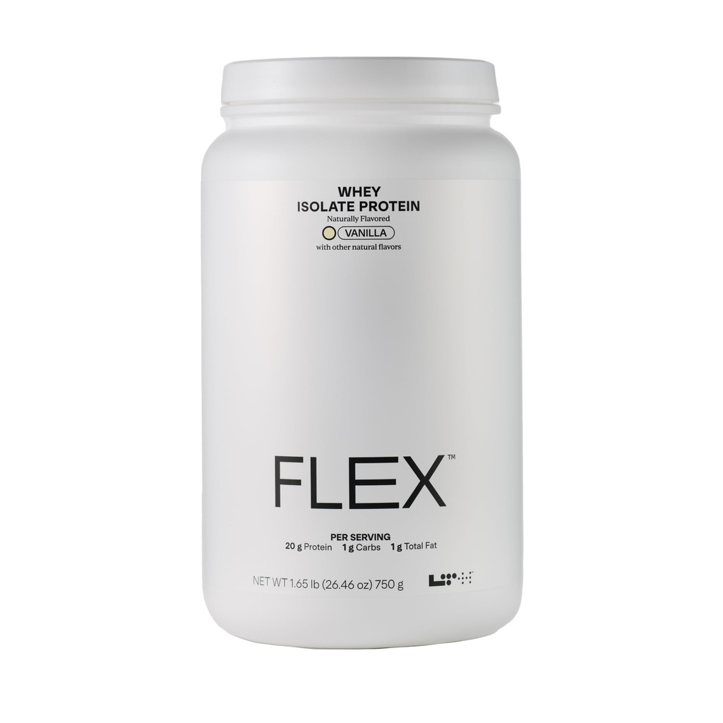 LTH Flex Whey Protein Isolate - Trusted by Life Time Members - Lactose-Free Protein Powder - NSF Certified for Sport - Low Fat, No Added Sugar & Low Carb - Vanilla (30 Servings)