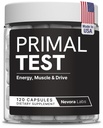 Primal Testosterone Booster for Men – Energy, Muscles & Drive with Ashwagandha, Tongkat Ali & Horny Goat Weed – High Potency Male Enhancing Supplement – Testosterone Supplement for Men – 120 Capsules