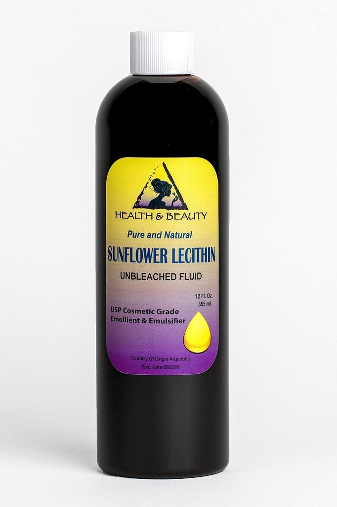 Lecithine Zonnebloem Onverzadigd Fluid Liquid Emulgator Verzachtend Stabilisator Pure 12 oz