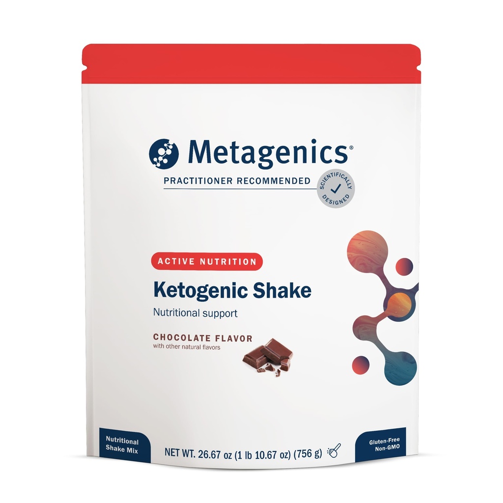 Metagenics Ketogenic Shake - Keto Protein Powder - Low Carb, Sugar-Free, Gluten-Free Meal Replacement - 25 Vitamins & Minerals with MCTs, Iron, Biotin & Calcium - Non-GMO -14 Servings