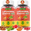 Liposomale Berberine Gummies Biologische + Berberine HCL + Kurkuma, Berberine Supplement met Ceylon Cinnamon, Bitter Meloen, Vezel voor spijsvertering, Artichoke voor lever, Algemene Gezondheid, Suikervrij