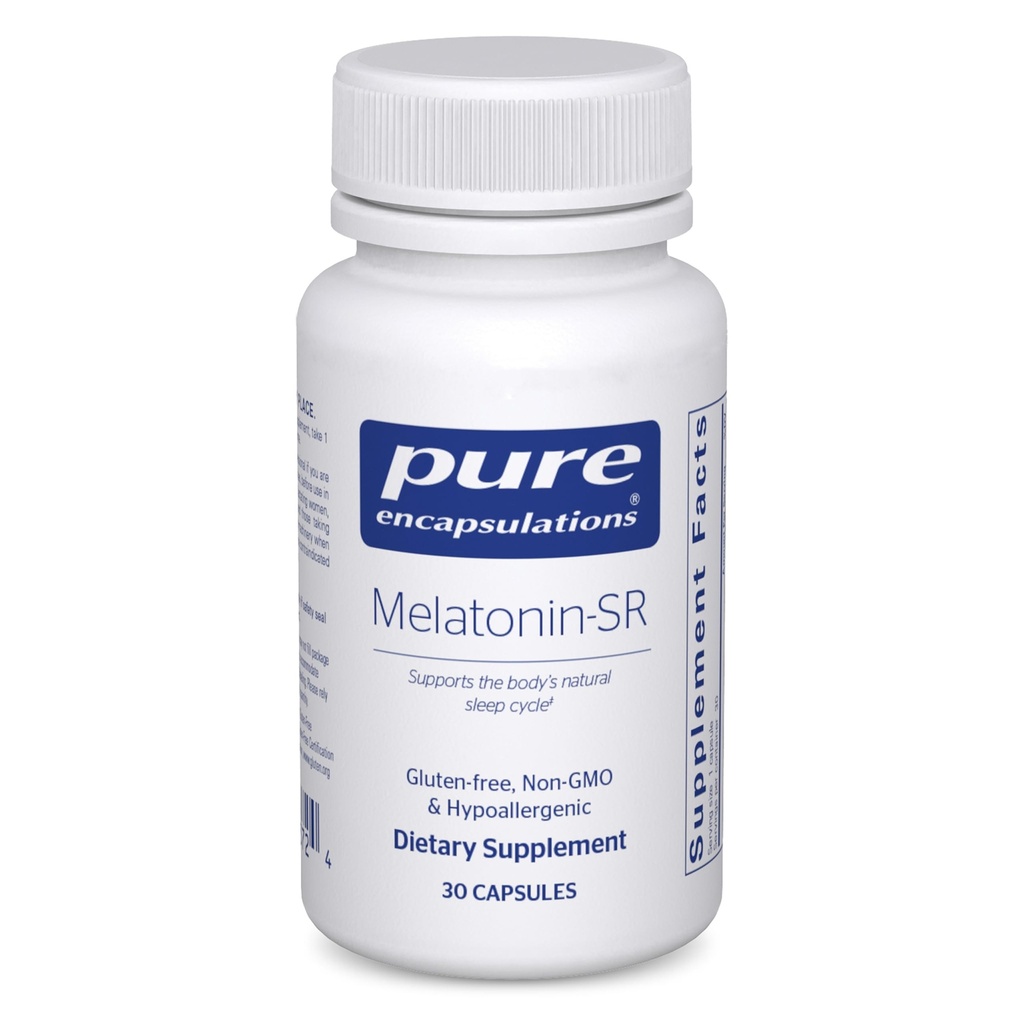 Pure Encapsulations Melatonine-SR - Uitgebreide Release Melatonine - Ondersteunt rustgevende slaap* - Slaapsupplement - Glutenvrij & Veganistisch - 30 capsules