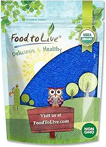 Nourriture pour vivre en poudre de Spiruline Bleue biologique, 2 livres – Non-OGM, Extrait d'algues bleues-vertes pures, végétalien, non irradié, idéal pour les jus, smoothies, tremblements, boissons et colorants alimentaires