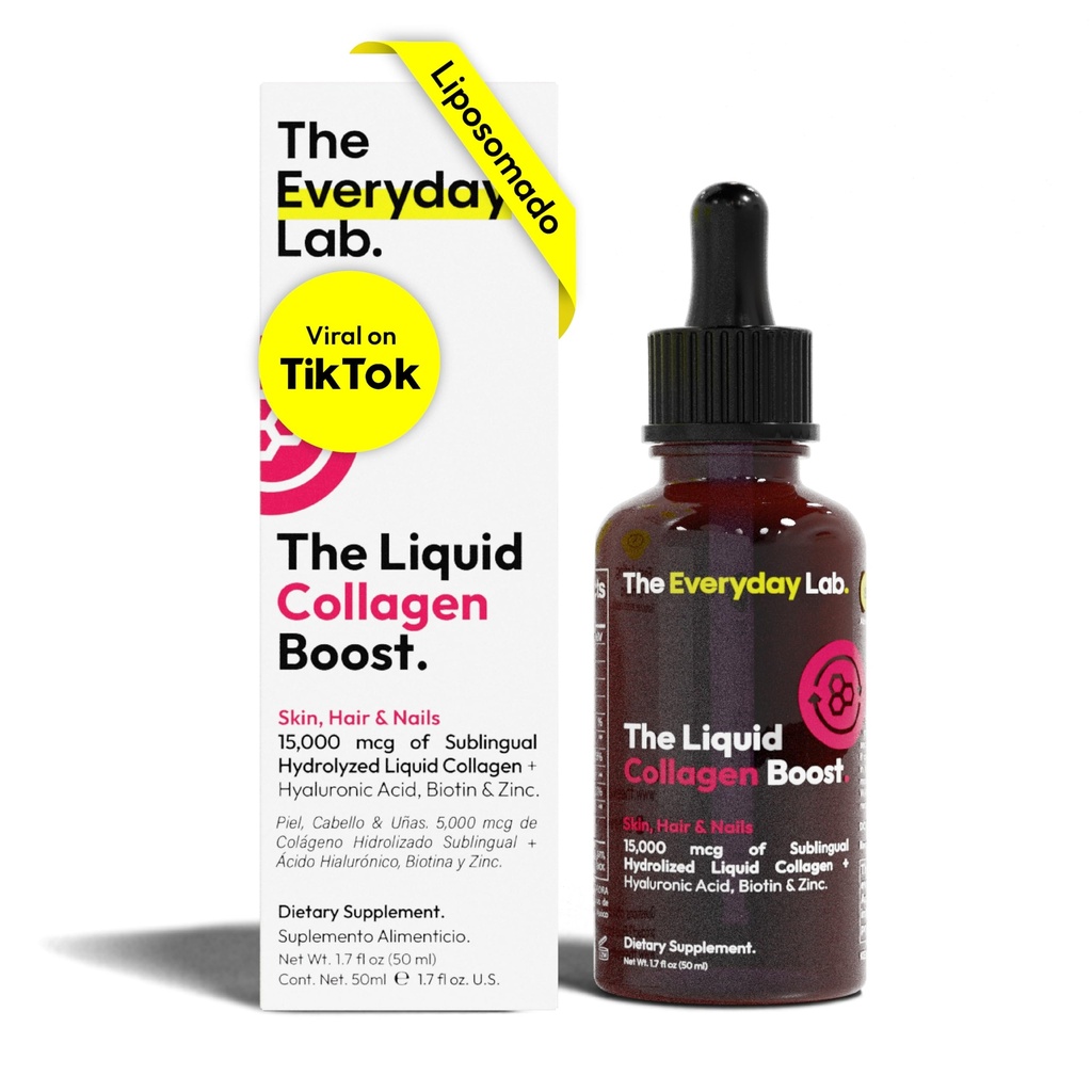 Liposomal Collagen Drops 50ml | Hydrolyzed Collagen, Hyaluronic Acid, Biotin & Zinc | Liquid Beauty Supplement for Hair, Skin & Nails | 30-Day Supply