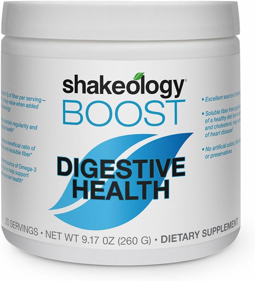 BODi Digestive Health Boost Fiber Supplement - Supports Gut Health & Regularity - Chicory Root, Pea Fiber, Psyllium Husk - Heart Health Benefits with Chia & Flaxseed, 7g Fiber per Serving, 20 Servings