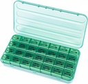 28 Dag Maandelijkse Pillen Organisator - 4 Week Pillen Box 1 Tijd per dag, 7 Dag Medicine Organizer Box, Reizen Pillen Container voor Vitamine, Visolie (Olive Green)