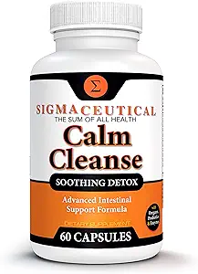 Calm Cleanse Detox Ondersteuning - Orale Overgroei behandeling voor volwassenen - Non-GMO Oral Detox Medicine en White Tong Treatment - 60 capsules